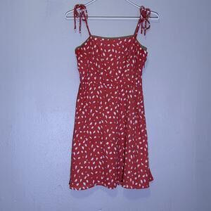 Lola Grace, deep orange polka cami‎ dress, junior's XS
